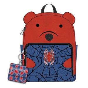 Marvel Spiderman Red Bear Mini Backpack w/air pod case NWT!